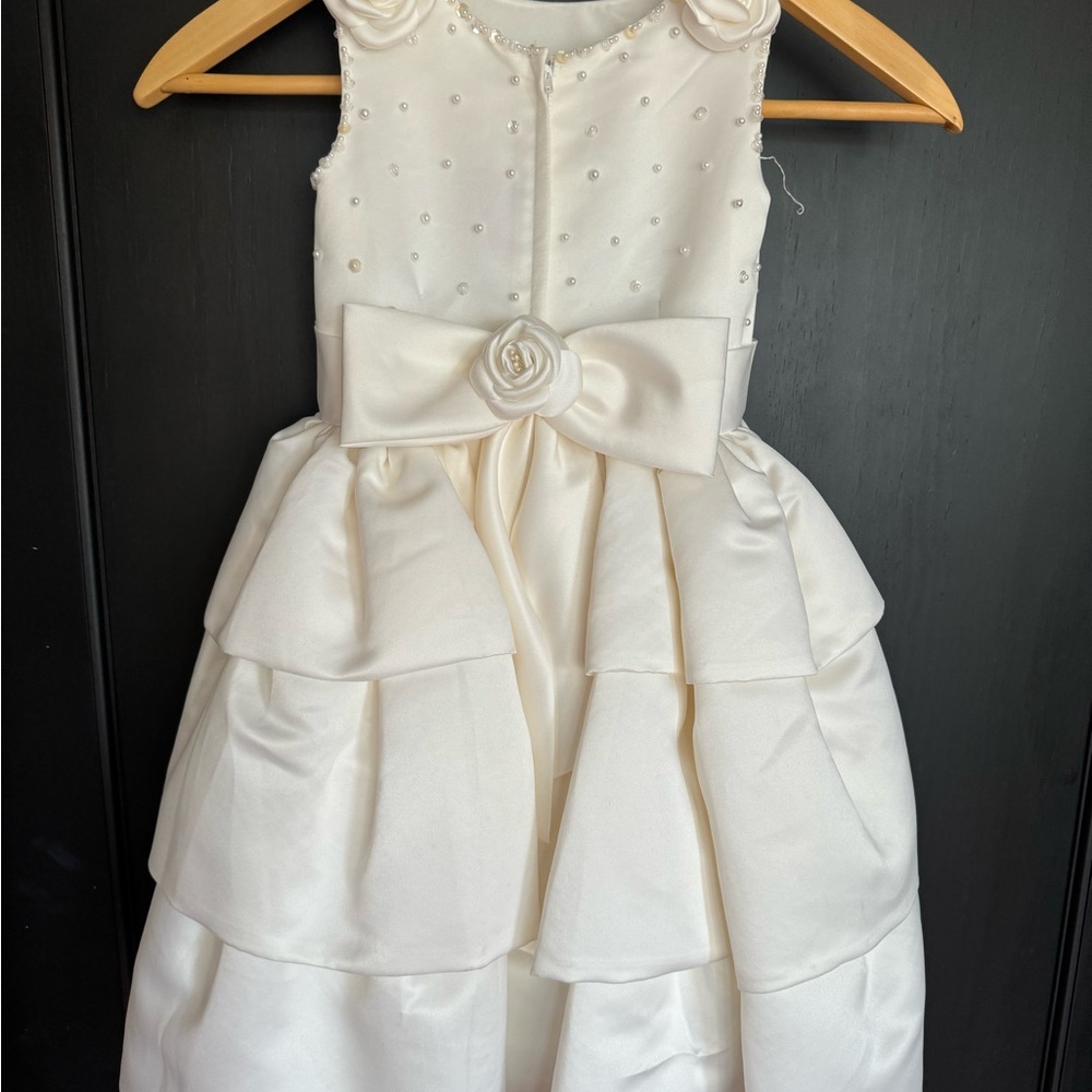 1 of 2 flower girl dresses, ivory. 24 months and 2T. - Picture 6 of 10